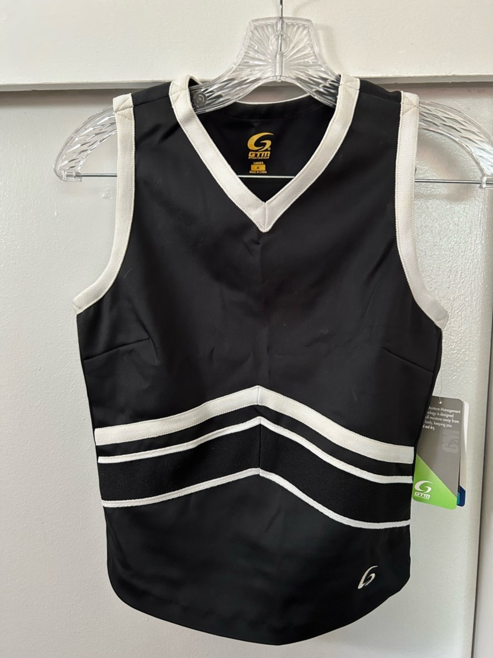 GTM Women’s Black and White Athletic Tank Top